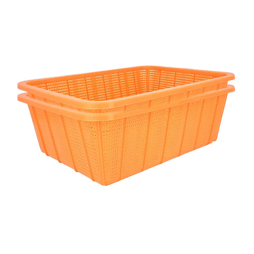 Rainbow Basket 2 pcs set Medium in Orange