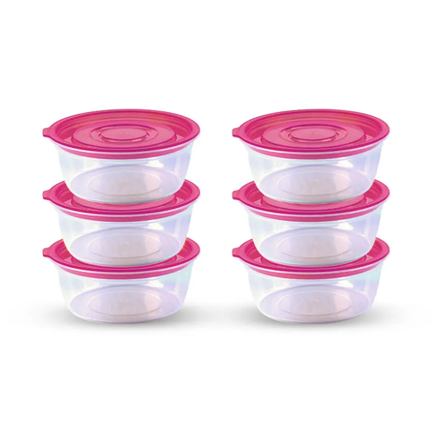 Trend Food Container 6 pcs Set Small in Red 390ml