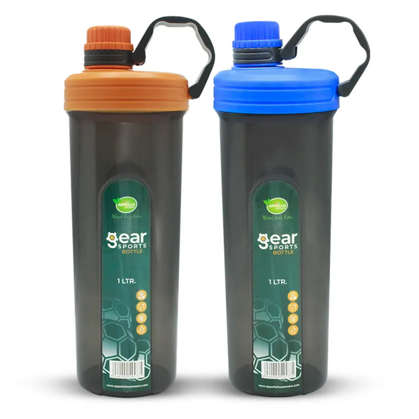 Gear Sports Water Bottle Large Pack of 2 - (1Ltr)