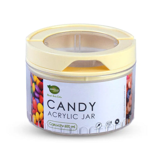 Candy Acrylic Jar S 600ml Cream