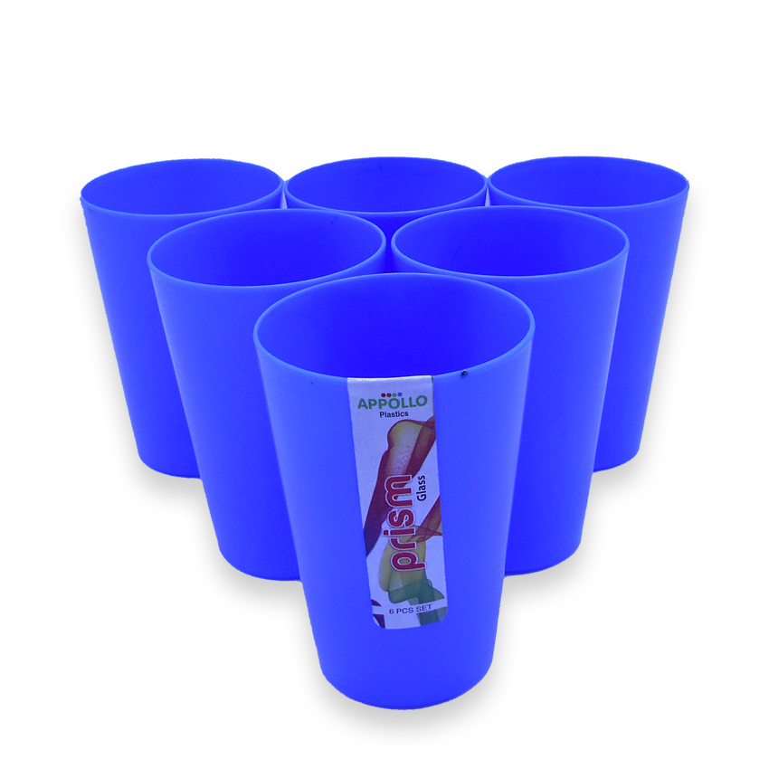 Prism Glass (Pack of 6) Model-2 in Blue
