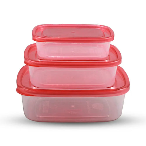 Crisper Food Container 3pcs Set - Junior Red