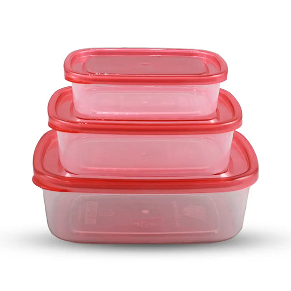 Crisper Food Container 3pcs Set - Junior Red