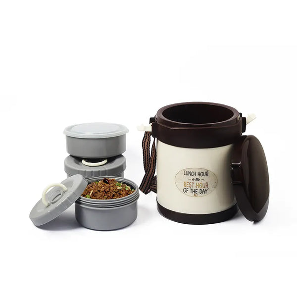 Appollo Partner Lunch Carrier Large (Tiffin box)Cream