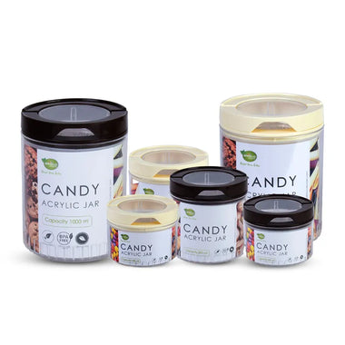 Candy Acrylic Jar Bundle 6 pcs Set