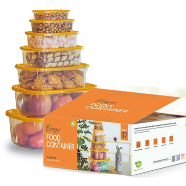 Crisper Food Container Bundle 7pcs Set With Foods