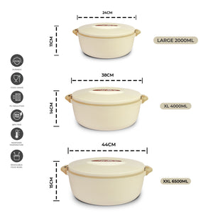 Chef Food Warmer Pack of 3 Hot Pot