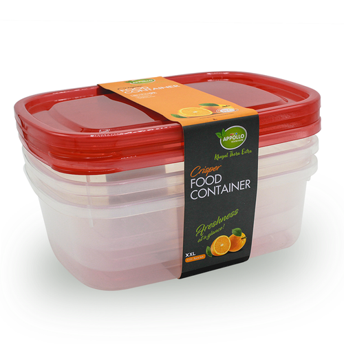 Crisper Food Container XXL - (4000ml) Red