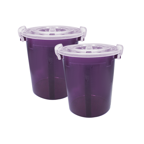 Handy Food Storage Container 2 pc set purple - Large 16 liter