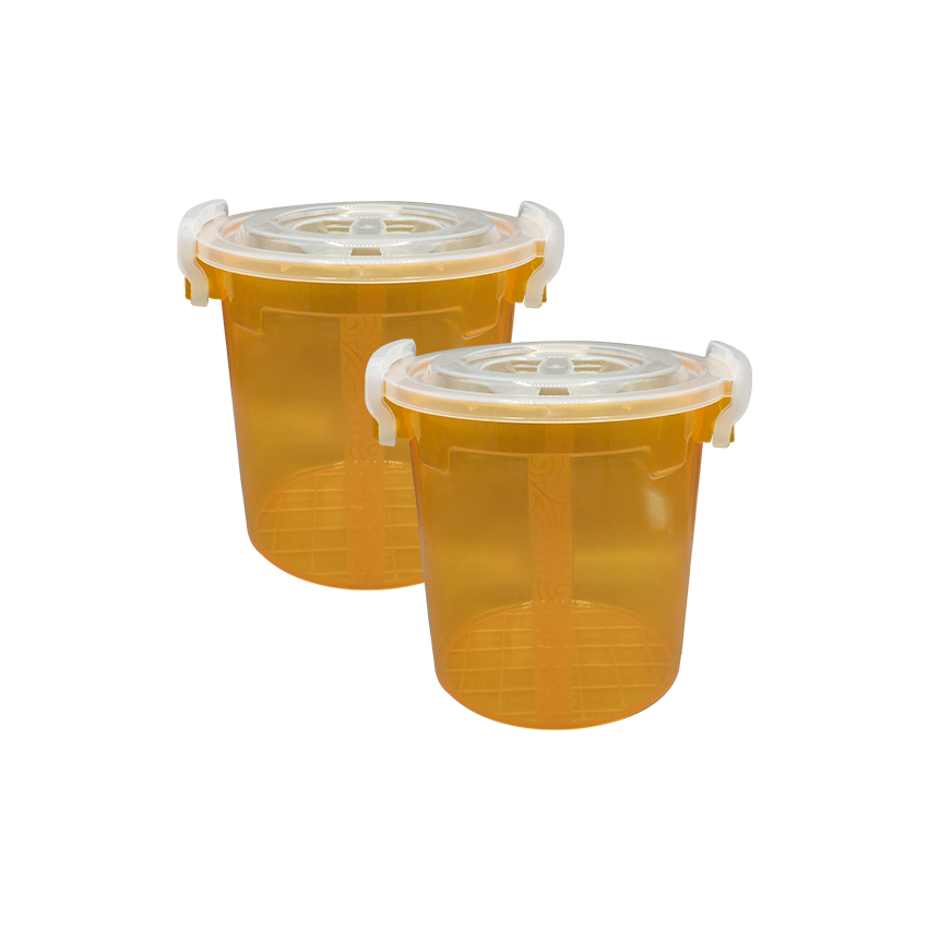 Handy Food Storage Container 2 pc set orange - Medium 10 Litre