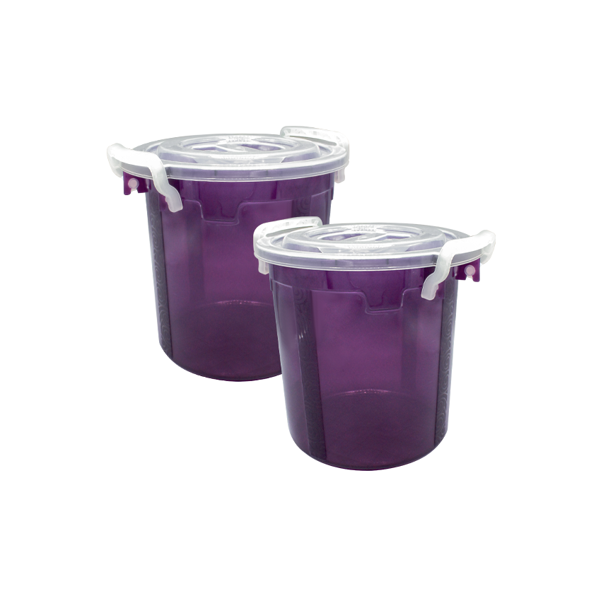 Handy Food Storage Container 2 pc set purple - Medium 10 Litre