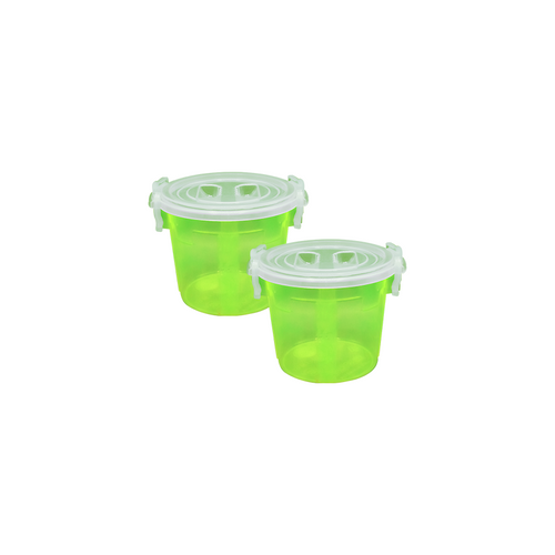 Handy Food Storage Container 2 pc set Green - Small 6 Litre