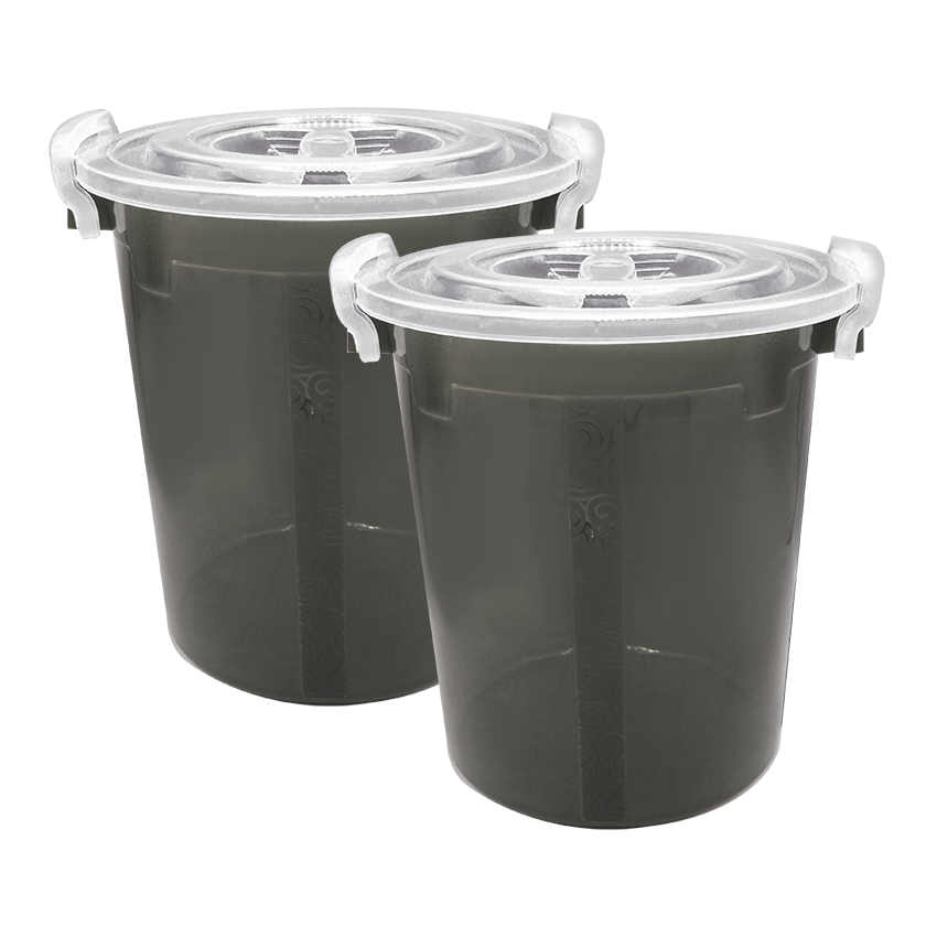 Handy Food Storage Container 2 pc set Smoke - XL 24 Litre