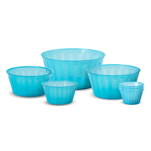 Milan Bowl 7 Piece Set in Turqoise