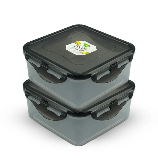 Right Lock Food Keeper 2pcs Set Medium in smoke 600ml