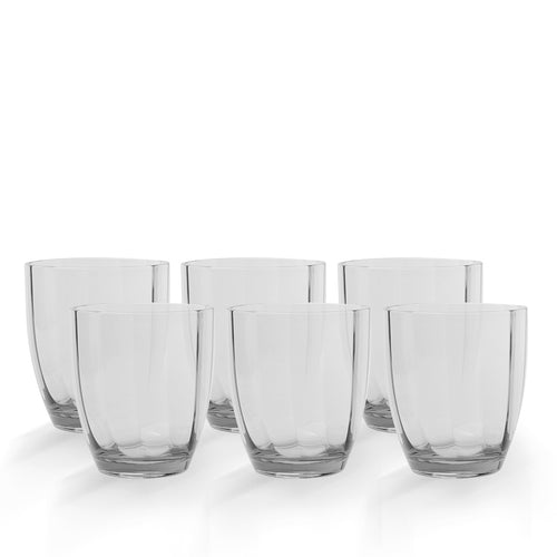 Real Acrylic Glass M-2 Pack of 6 - (400ml) Natural