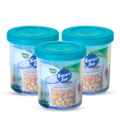 Smart Jar 3 pcs set Large in Turqoise 900ml