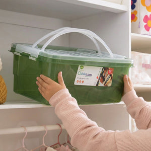 Clear Lock Storage Box Pack of 2 Small - (5Ltr) Transparent