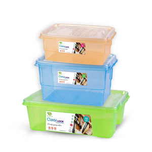 Clear Lock Pack of 3 - (S/M/L)