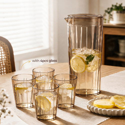 Fashion Acrylic Water Bottle with 4 Glasses