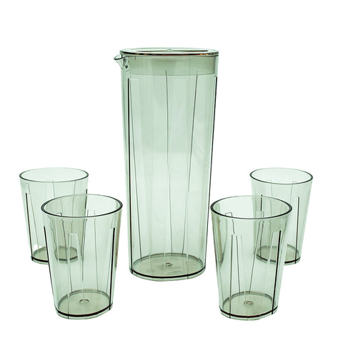 Fashion Acrylic Water Bottle with 4 Glasses