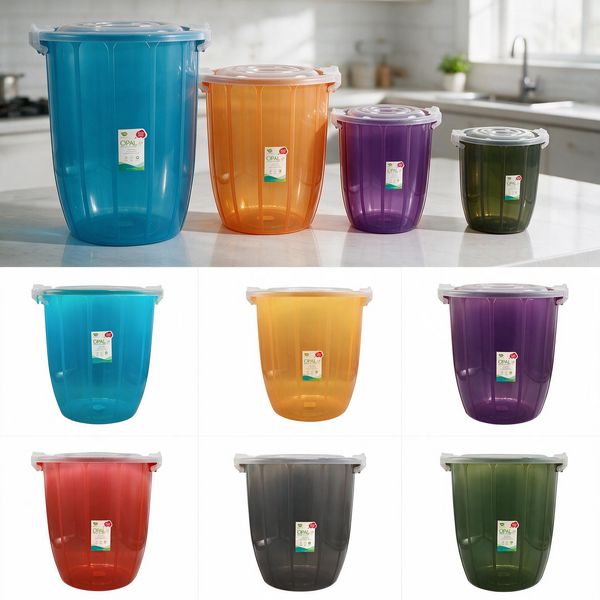 Opal Food Storage Container Small Pack of 2 - (6Ltr) Transparent