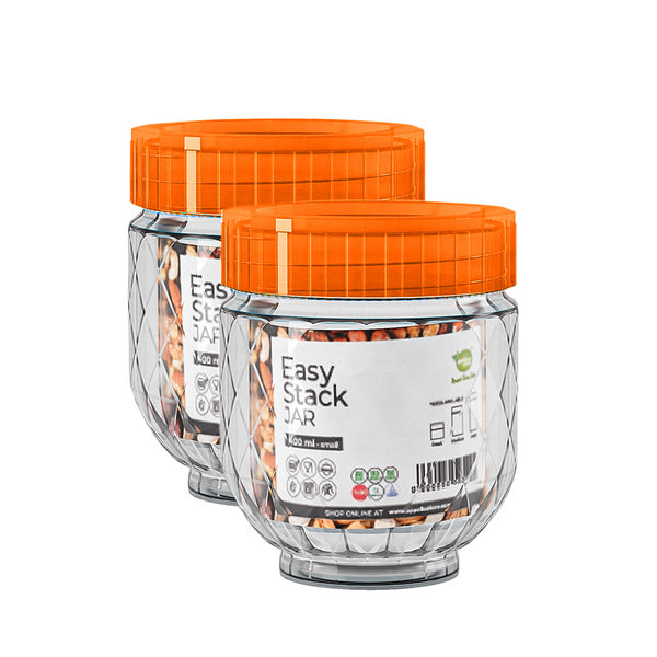 Easy Stack Jar Pack of 2 Small - (400ml)