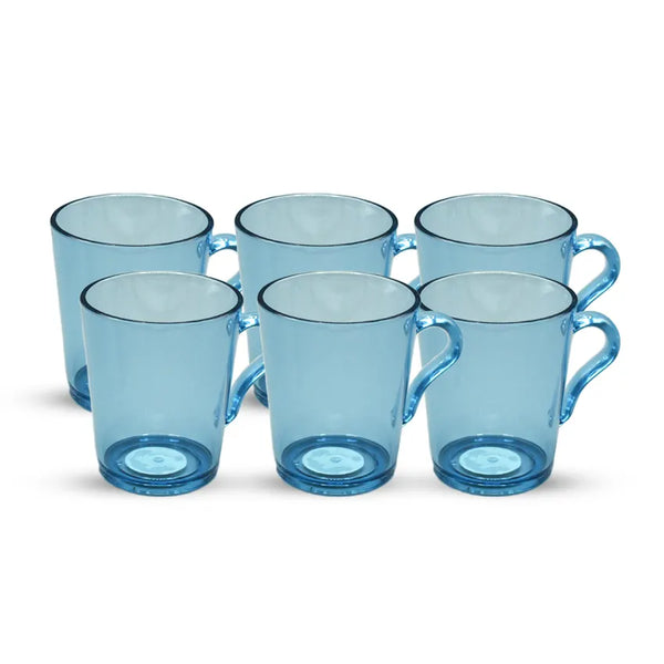 Party Acrylic Mug 6 pcs set in blue 300ml