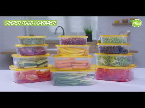 Crisper Food Container - Pack of 3 (600ml - 1000ml - 1700ml each) Youtube Video