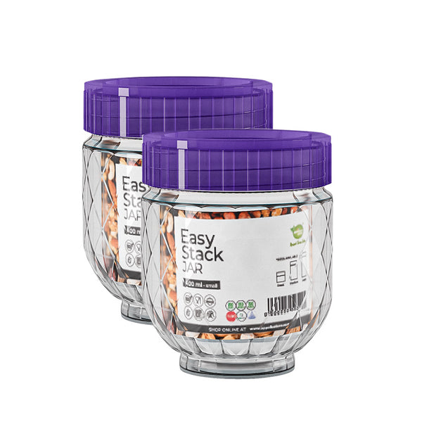 Easy Stack Jar Pack of 2 Small - (400ml)