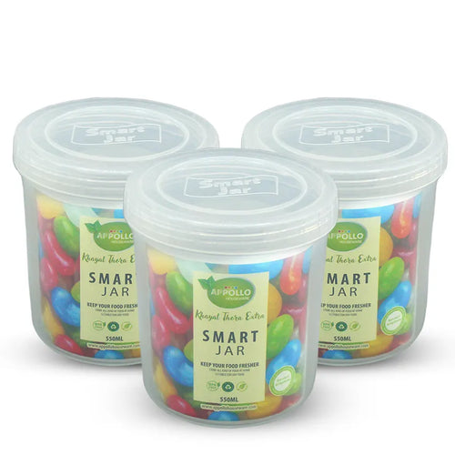 Smart Jar 3 pcs set Medium in Natural 550ml
