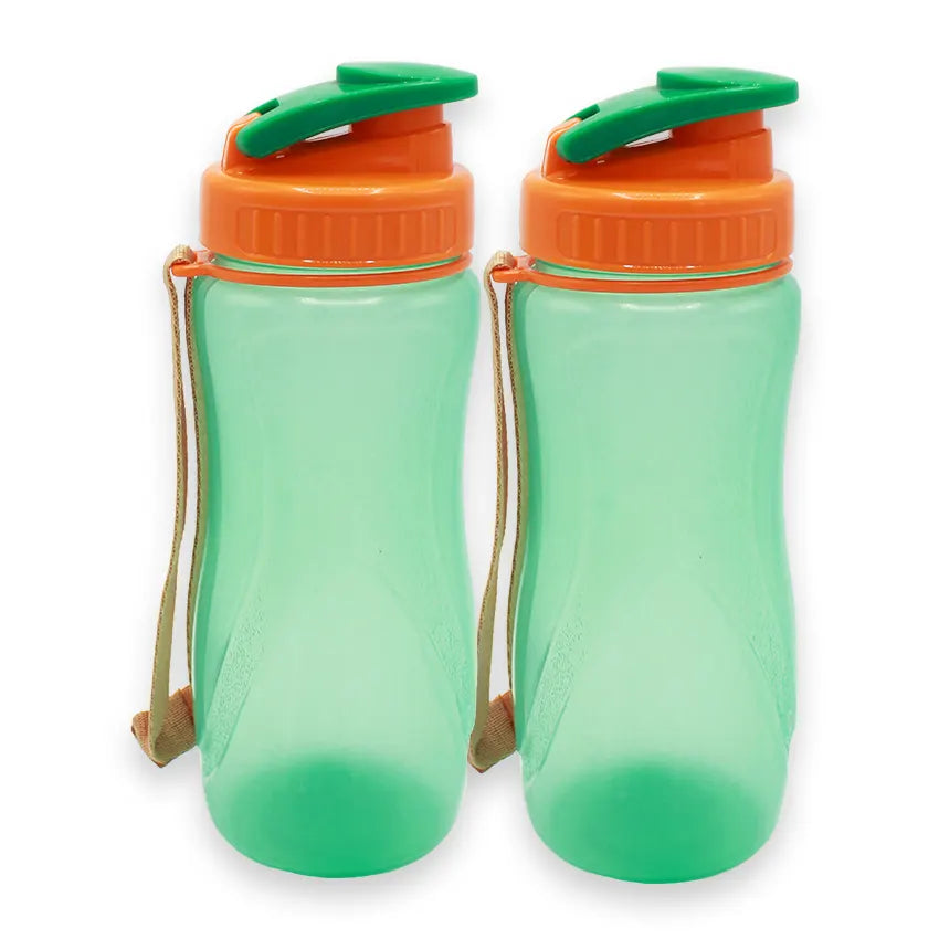 Spring Water Bottle 2 pcs set Medium in green 850ml